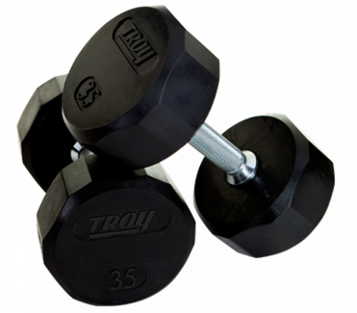 Picture of Quiet Iron rubber encased dumbbell
