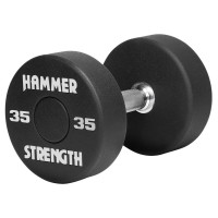 Hammer Strength Round Urethane Dumbbells